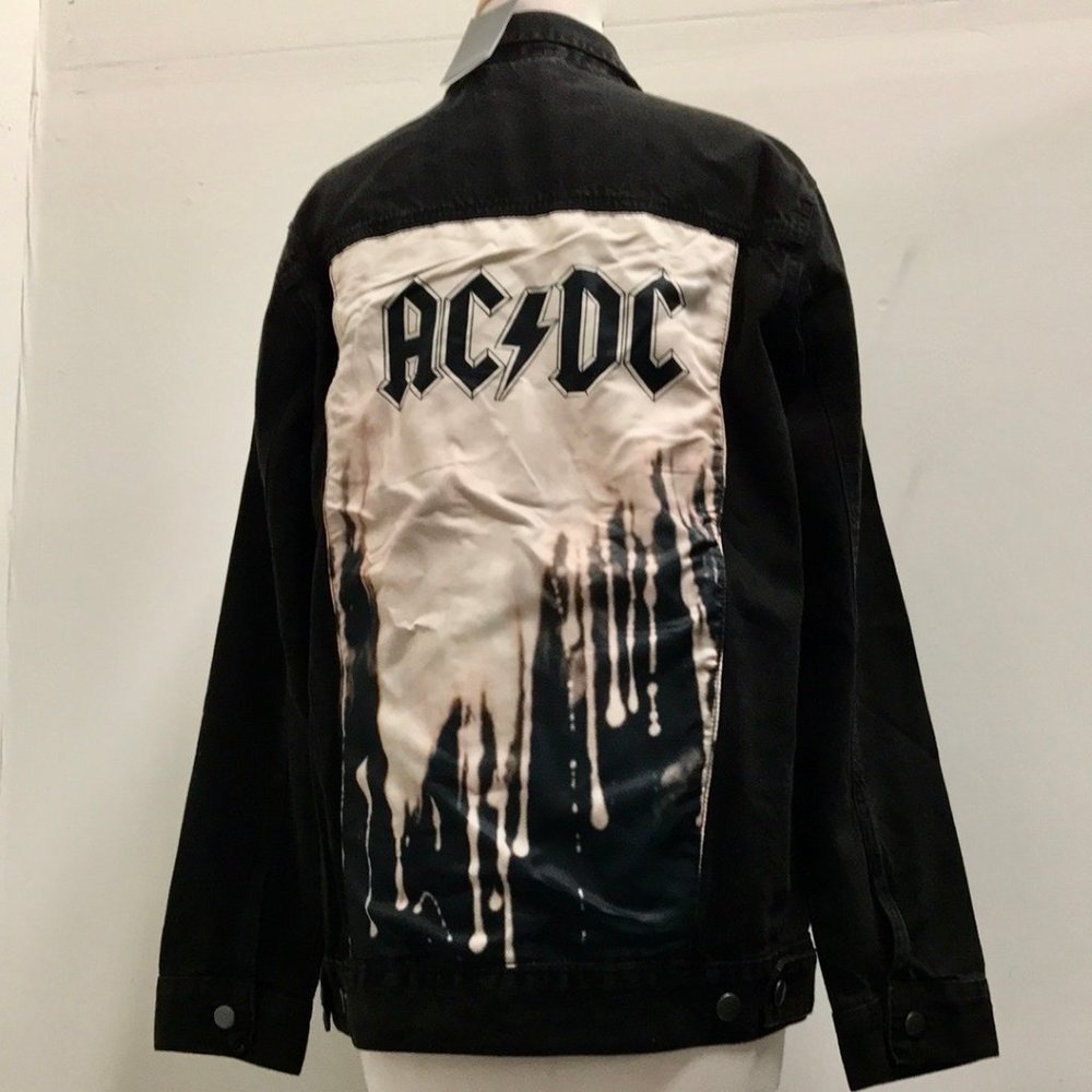 Forever 21 Black Denim AC/DC Jacket - Picture 2 of 3